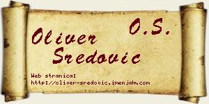 Oliver Sredović vizit kartica